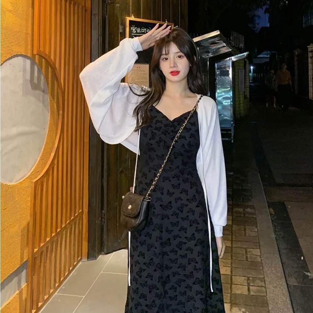 Midi A-Line strap dress